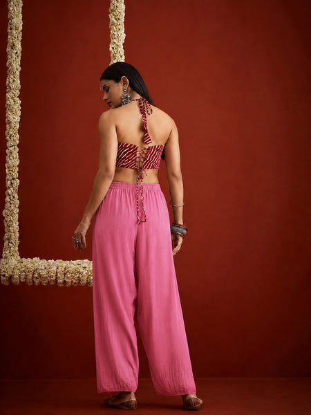 Stylum Women's Pink Solid Rayon Farshi Salwar (PTPINKSETHI)