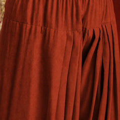 Stylum Women's Rust Solid Rayon Farshi Salwar (PTRUSTSETHI)