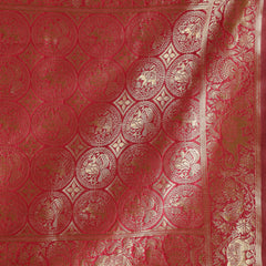 Stylum Women's Ethnic Motifs Woven Design Zari Silk Blend Banarasi Saree (Pinkelbow)