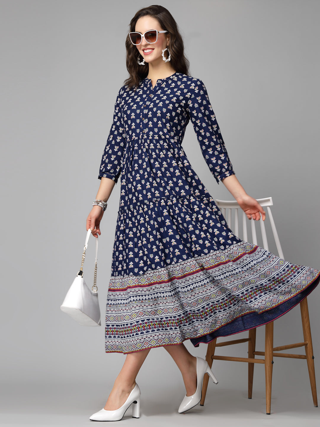 Buy Bold Floral Flared Kurti Online in India -Beyoung