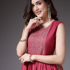 Stylum Women's Solid Rayon Naira Cut Kurta (ROSEGOOFI)