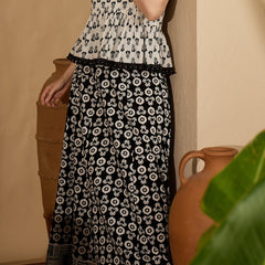 Stylum Women's Black Printed Cotton Skirt (SKBLACKAMRPALI)