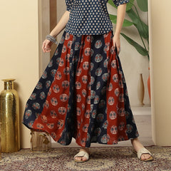 Stylum Women's Blue Printed Cotton Skirt (SKBLUESHERU)