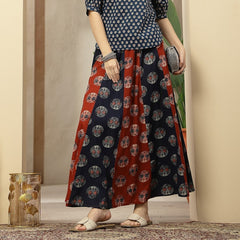 Stylum Women's Blue Printed Cotton Skirt (SKBLUESHERU)