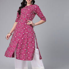 Stylum Women's Printed Rayon A-Line Kurta (SKODAGEM)