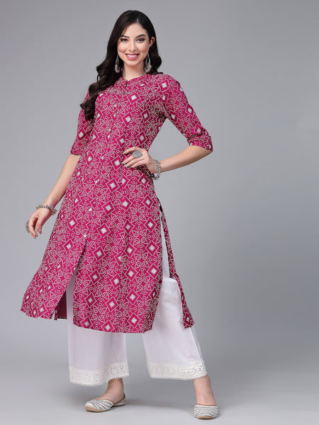 Stylum Women's Printed Rayon A-Line Kurta (SKODAGEM)