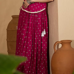 Stylum Women's Pink Ethnic Printed Rayon Skirt (SKPINKVOYLLA)