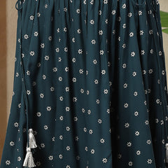 Stylum Women's Teal Ethnic Printed Rayon Skirt (SKTEALVOYLLA)