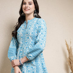 Stylum Women's Floral Printed Cotton Top (SKYTOPVENUS)