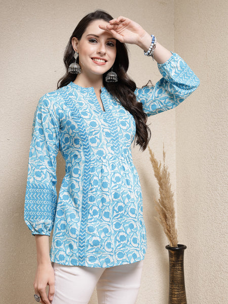 Stylum Women's Floral Printed Cotton Top (SKYTOPVENUS)