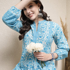 Stylum Women's Floral Printed Cotton Top (SKYTOPVENUS)