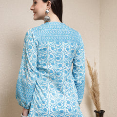 Stylum Women's Floral Printed Cotton Top (SKYTOPVENUS)