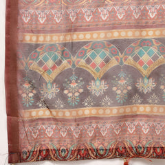 Stylum Women's Multi Abstract Foil Printed Cotton Blend Saree (SRFOLESTAMULTI)