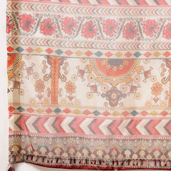 Stylum Women's Off White Floral Foil Printed Cotton Blend Saree (SRFOLESTOFFWHITE)