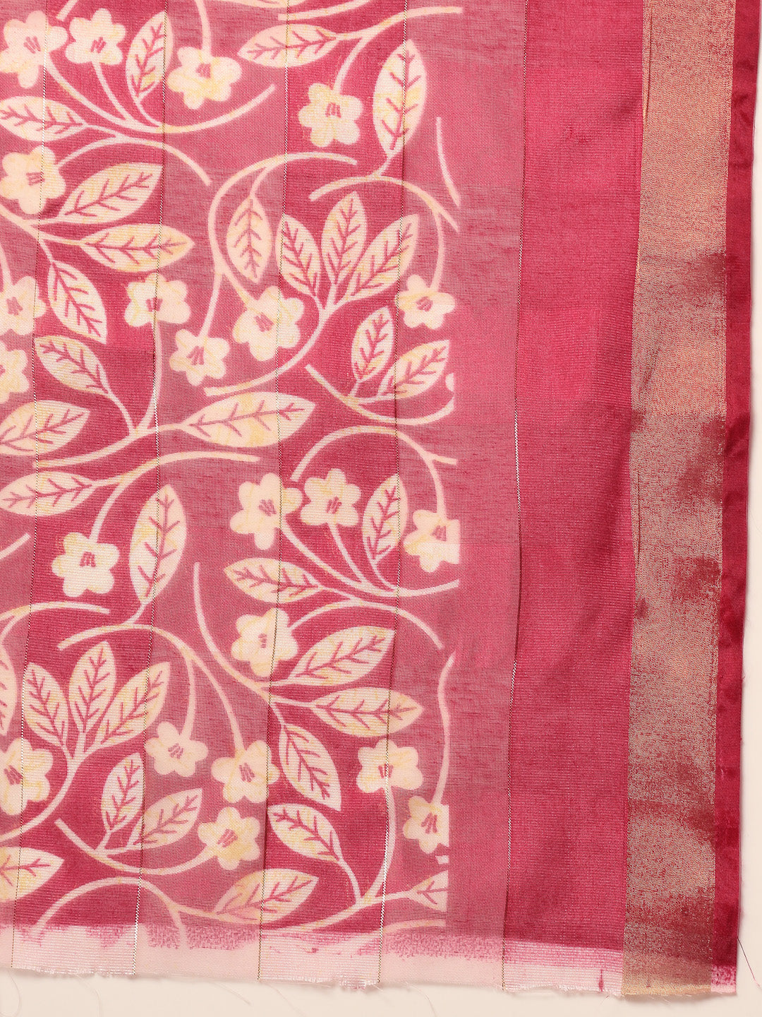 Stylum Women's Magenta Paisley Print Kankawati Silk Saree (SRMAGENTAHOPE)