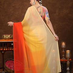 Stylum Women's Multi Ombre Digital Print Georgette Saree (SRMULTITAYLOR)