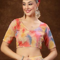 Stylum Women's Multi Ombre Digital Print Georgette Saree (SRMULTITAYLOR)