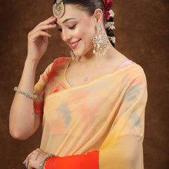 Stylum Women's Multi Ombre Digital Print Georgette Saree (SRMULTITAYLOR)