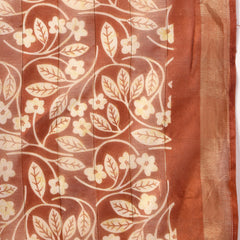 Stylum Women's Rust Paisley Print Kankawati Silk Saree (SRRUSTHOPE)