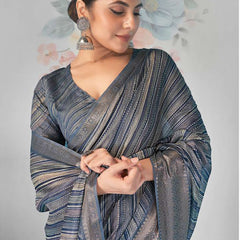 Stylum Women's Blue Leheriya Print With Zari Border Cotton Saree (SRSHAZIYABLUE)