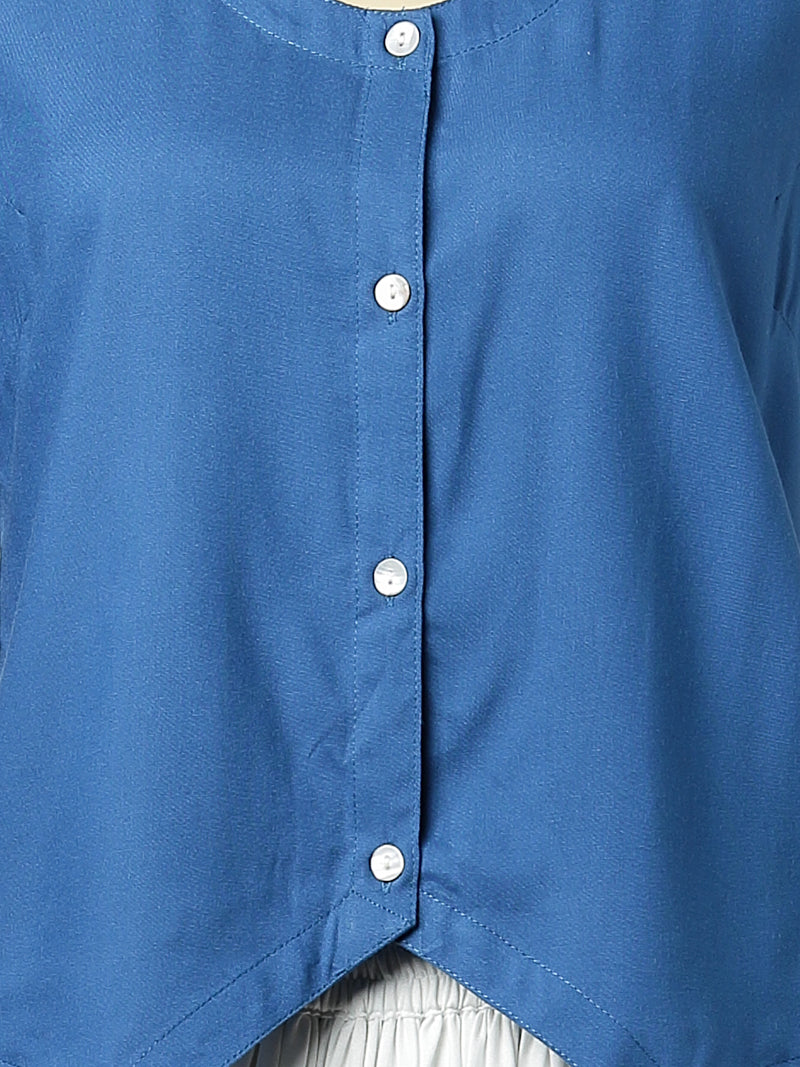 Stylum Women's Blue Solid Rayon Co-Ord Set (STBLUEGOLF)