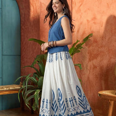 Stylum Women's Blue Solid Rayon Co-Ord Set (STBLUEGOLF)