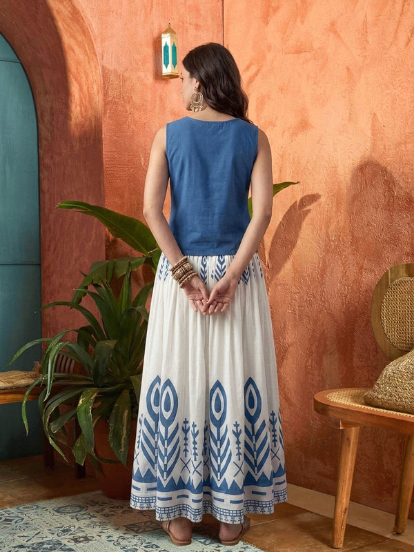 Stylum Women's Blue Solid Rayon Co-Ord Set (STBLUEGOLF)