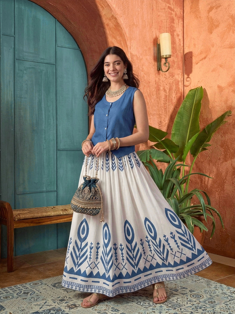 Stylum Women's Blue Solid Rayon Co-Ord Set (STBLUEGOLF)