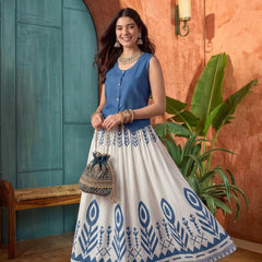 Stylum Women's Blue Solid Rayon Co-Ord Set (STBLUEGOLF)