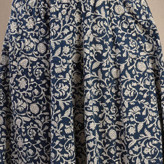 Stylum Women's Indigo Ethnic Printed Cotton Peplum Top With Skirt (STINDIGOSARAS)