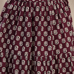 Stylum Women's Purple Ethnic Printed Rayon Short Peplum Top With Skirt (STPURPLEMONACO)
