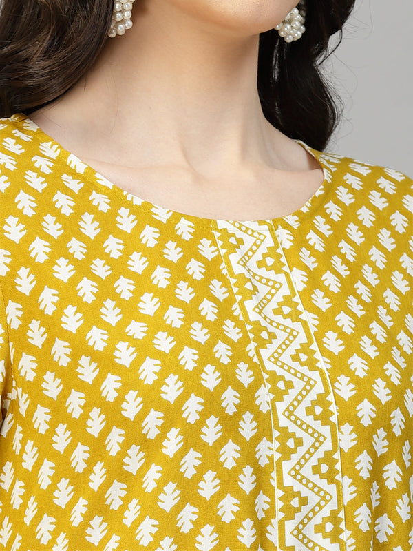 Stylum Women's Printed Rayon Kurta Dupatta Set (SUMMERCORN)