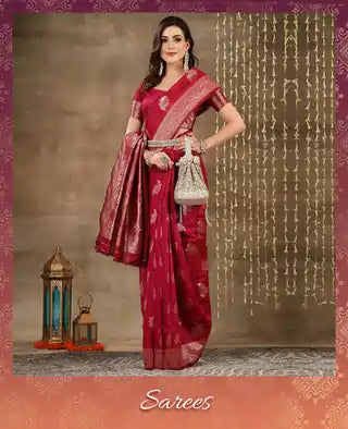 Printed & Embroidered Saree For Womens