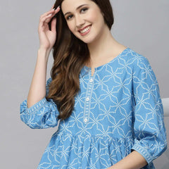 Stylum Women's Printed Rayon Cord set (TARI)