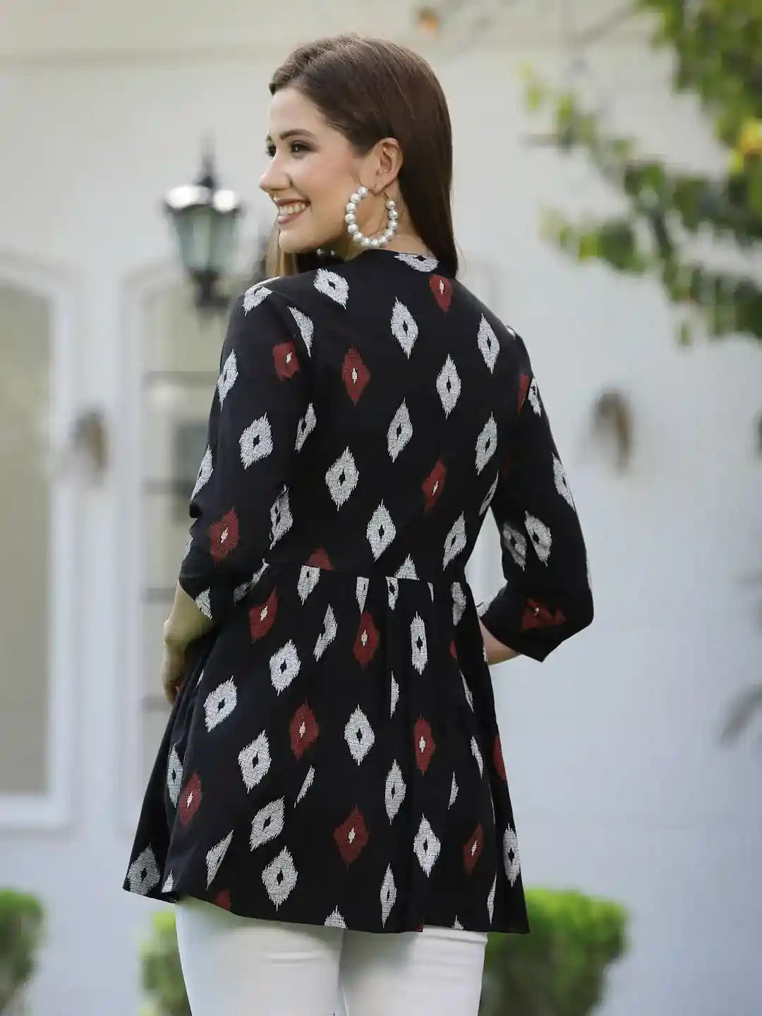 Ikat short kurtis hot sale