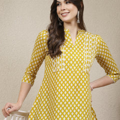 Women's Ethnic Motif Printed Rayon Empire Top (TOPCORNKAJOL)