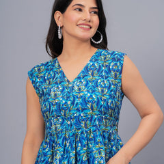 Stylum Women's Printed Rayon Peplum Top (TOPGGCHERRYROYAL)