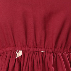 Stylum Women's Maroon Bandhej Printed Rayon Short Peplum Top (TOPMAROONKATTY)