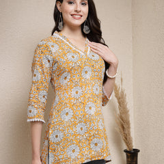 Stylum Women's Floral Printed Cotton Empire Top (TOPMARS)