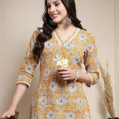 Stylum Women's Floral Printed Cotton Empire Top (TOPMARS)