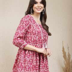Stylum Women's Floral Printed Rayon Peplum Top (TOPMUMTAZ)