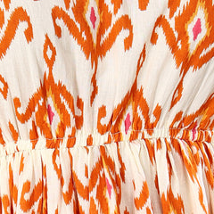 Stylum Women's Orange Printed Cotton Short Peplum Top (TOPORNGPUPA)