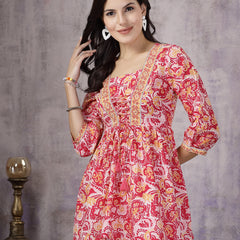 Stylum Women's Floral Printed Cotton Peplum Top (TOPPINKPLASAMA)