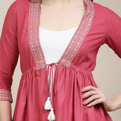 Stylum Women's Solid Rayon Peplum top (TOPROSETONE)