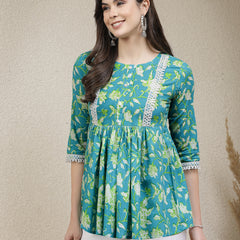 Stylum Women's Floral Printed Cotton Peplum Top (TOPTIPTOP)