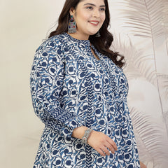 Stylum Plus Size Women Floral Printed Cotton Top (TOPVENUSPLUS)