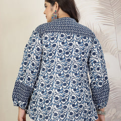 Stylum Plus Size Women Floral Printed Cotton Top (TOPVENUSPLUS)