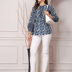 Stylum Women's Floral Printed Cotton Top (TOPVENUS)