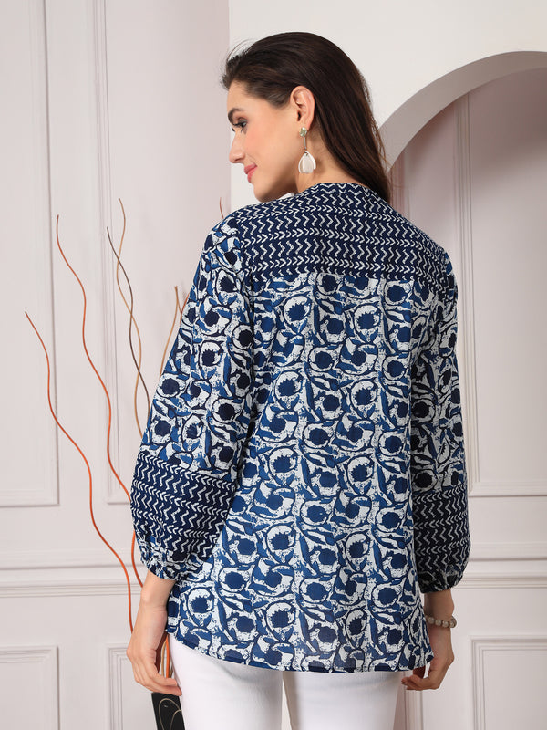 Stylum Women's Floral Printed Cotton Top (TOPVENUS)