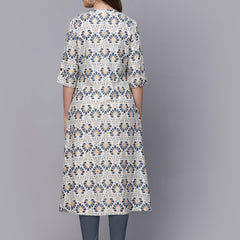 Stylum Women's Printed Rayon A-Line Kurta (VASTU)